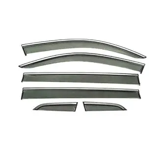 Winddeflectoren voor zijruiten met chroomstrip Niken Luxury (Long, 6 stuks)