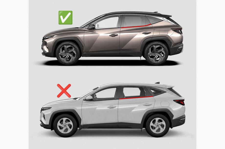 Hyundai Tucson NX4 2021– In-channel raamdeflectoren Niken Luxury (4 stuks) Foto 5