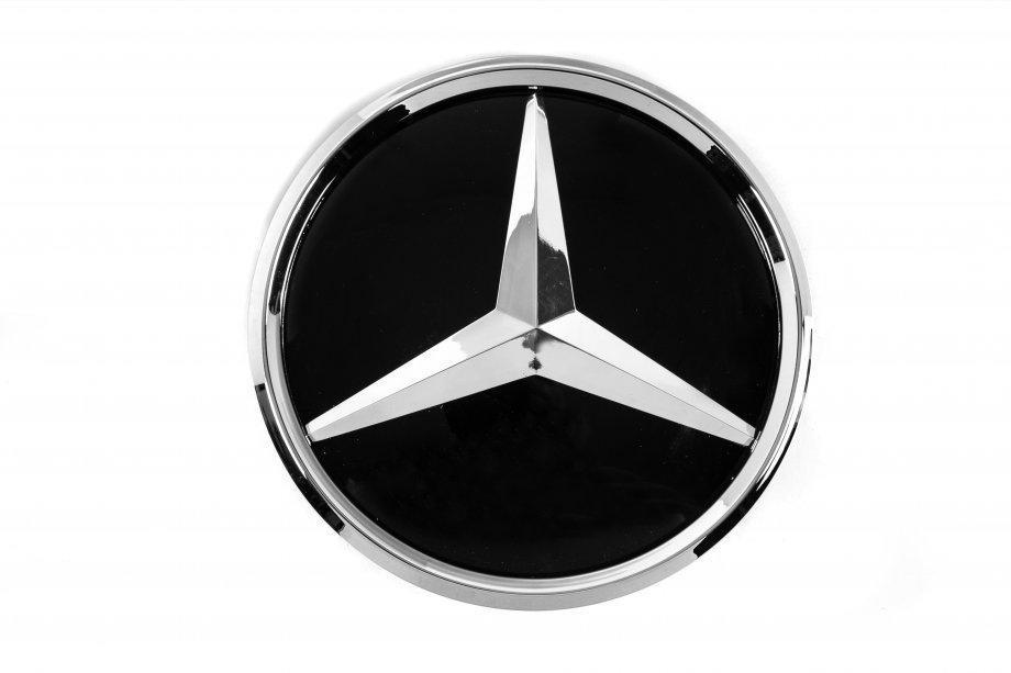 Mercedes C-klasse W205 2014–2021 Opruiming Voorembleem onder glas, chromen rand a2058806406 (showroommodel) Image