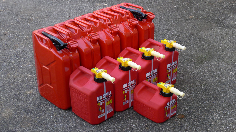 In welke jerrycan bewaar je benzine het best?