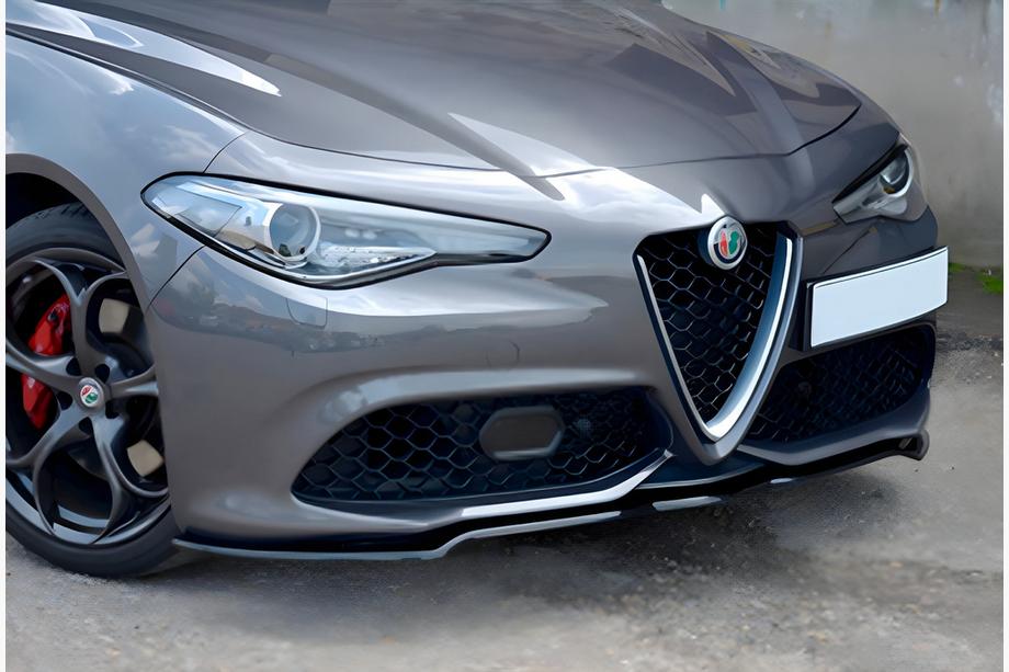 Alfa Romeo Giulia 2016–2022 Voorbumper lipspoiler DPT (2016-2019, hoogglans zwart) Image