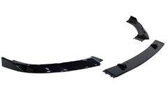Audi A3 2012–2020 Voorbumper lip spoiler DPT V-1 (hoogglans zwart, 3-delig) foto 1