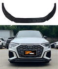 Audi A3 2020– Voorbumper lip spoiler DPT V-1 (hoogglans zwart) foto 1