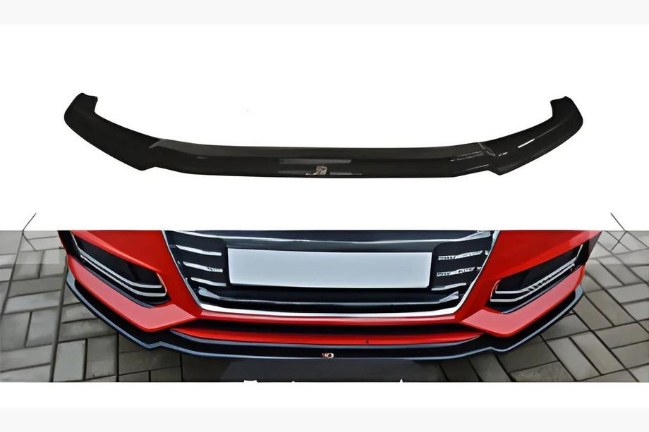 Audi A4 B9 2015–2024 Voorbumper lip spoiler DPT V-1 (voor S-Line, 2015-2019, hoogglans zwart) Foto 2