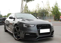 Audi A5 2007–2015 Voorbumper lipspoiler DPT (voor S-Line, 2011-2015, hoogglans zwart) foto 1