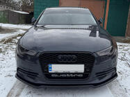 Audi A6 C7 2011–2017 Frontlip DPT V-2 (voor S-Line, 2011-2015) (glans zwart) foto 1