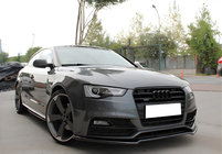Audi A6 C7 2011–2017 Frontlip DPT V-2 (voor S-Line, 2011-2015) (glans zwart) foto 3