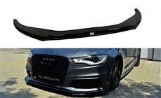 Audi A6 C7 2011–2017 Frontlip DPT V-2 (voor S-Line, 2011-2015) (glans zwart) foto 4