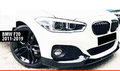 BMW 1 Serie F20/F21 2011–2019 DPT V-2 voorlip-splitter (voor M Performance, hoogglans zwart, 4 stuks) foto 1