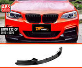 BMW 2-serie F22/F23 2014–2021 DPT V-1 front lip spoiler (voor M Performance, hoogglans zwart) foto 1