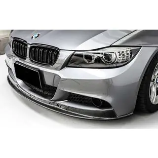 DPT V-2 front lip (voor E90 M-Sport 2008-2011), hoogglans zwart