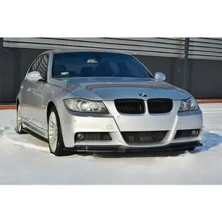 Voorbumper lip DPT (voor E90 M-Sport 2005-2008, glanzend zwart) foto 3