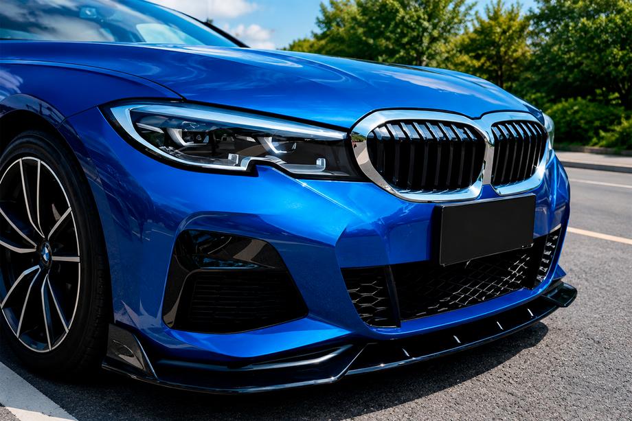 BMW 3 Serie G20/G21 2018– Voorbumper lip DPT V-2 (voor M Technic, hoogglans zwart) Image