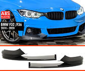 BMW 4 Serie F32/F33/F36 2012–2020 Voorbumper lip DPT V-4 (voor M Technic, hoogglans zwart) foto 1