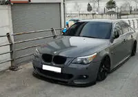 BMW 5 Serie E60/E61 2003–2010 DPT front bumper lip (voor M Sport/M Technic Hamann, hoogglans zwart) foto 1