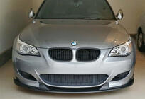 BMW 5 Serie E60/E61 2003–2010 DPT voorlip (met vinnen, voor M5 Hamann, hoogglans zwart) foto 2