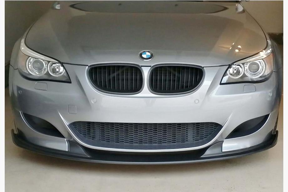 BMW 5 Serie E60/E61 2003–2010 DPT voorlip (met vinnen, voor M5 Hamann, hoogglans zwart) Image
