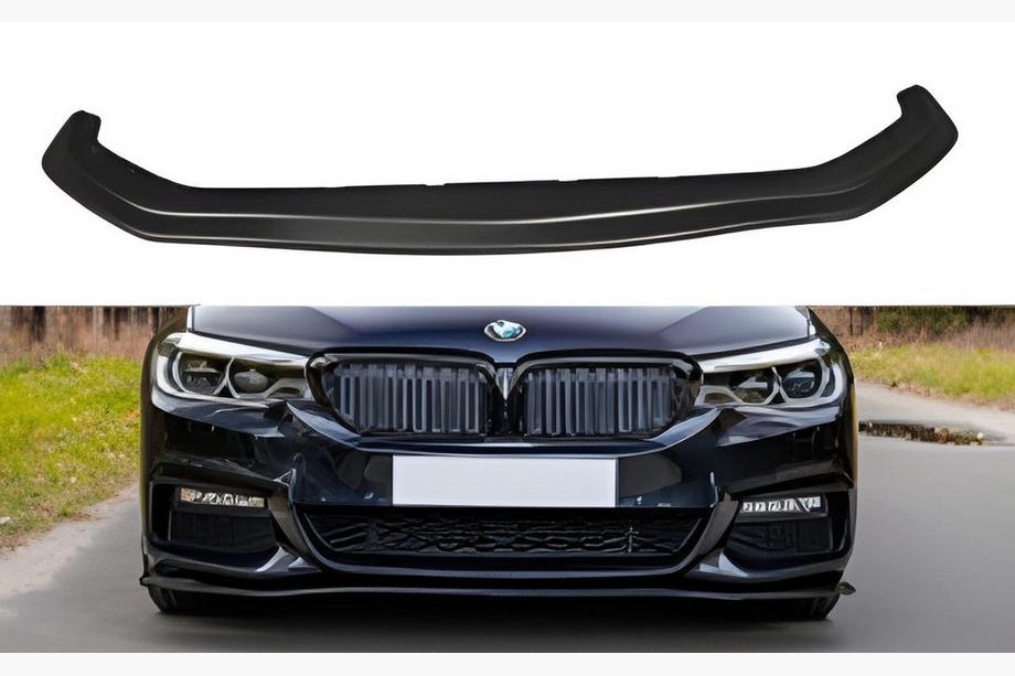 BMW 5 Serie G30/G31 2017–2023 DPT V-2 front lip spoiler (2017-2020, hoogglans zwart) Image