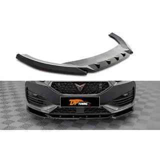 DPT voorbumper lip (voor Cupra, hoogglans zwart) Seat Leon 2020–
