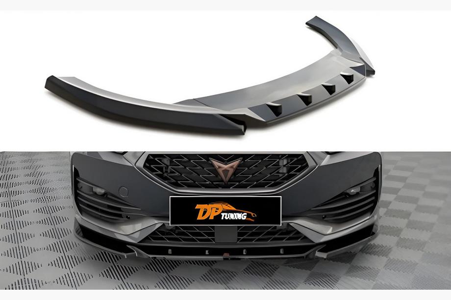 Seat Leon 2020– DPT voorbumper lip (voor Cupra, hoogglans zwart) Image