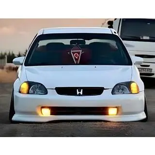 Voorbumper lip spoiler DPT V-1 (hoogglans zwart) foto 1