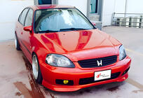Honda Civic 1995–2001 Front lip spoiler DPT V-2 (hoogglans zwart) foto 2