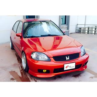 Front lip spoiler DPT V-2 (hoogglans zwart) Honda Civic 1995–2001 foto 2