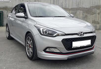 Hyundai I-20 2014–2020 DPT front bumper lip (hoogglans zwart) foto 1