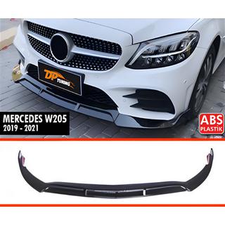 DPT frontlip (2019-2021, alleen voor AMG-Line, hoogglans zwart) Mercedes C-klasse W205 2014–2021 foto 2