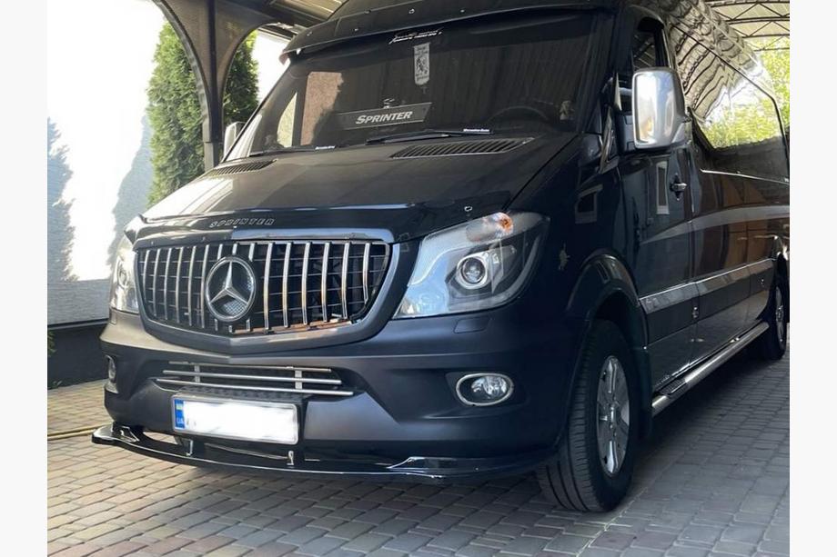 Mercedes Sprinter W906 2006–2018 DPT front bumper lip (hoogglans zwart) Foto 5
