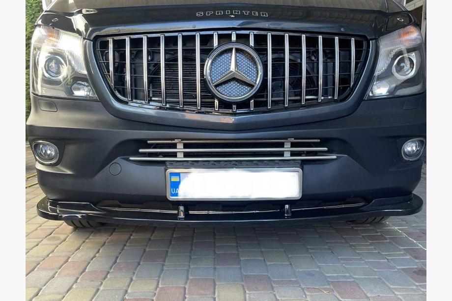 Mercedes Sprinter W906 2006–2018 DPT front bumper lip (hoogglans zwart) Foto 9