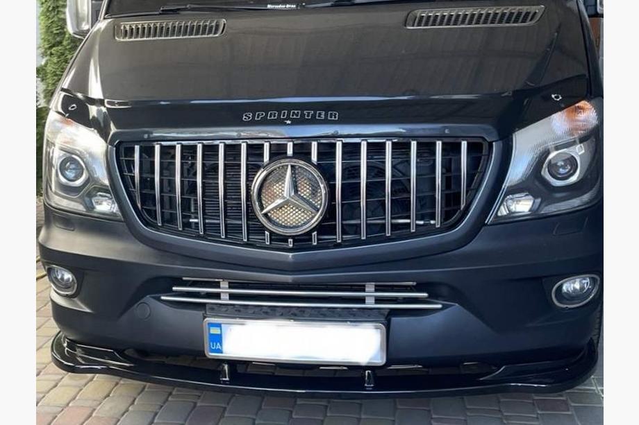 Mercedes Sprinter W906 2006–2018 DPT front bumper lip (hoogglans zwart) Foto 10