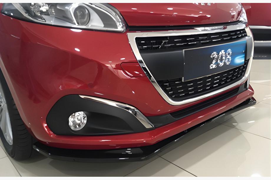 Peugeot 208 2012–2019 DPT front bumper lip (hoogglans zwart) Image