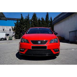 Voorbumper lip spoiler DPT V-1 (hoogglans zwart) Seat Ibiza 2010–2017 foto 1