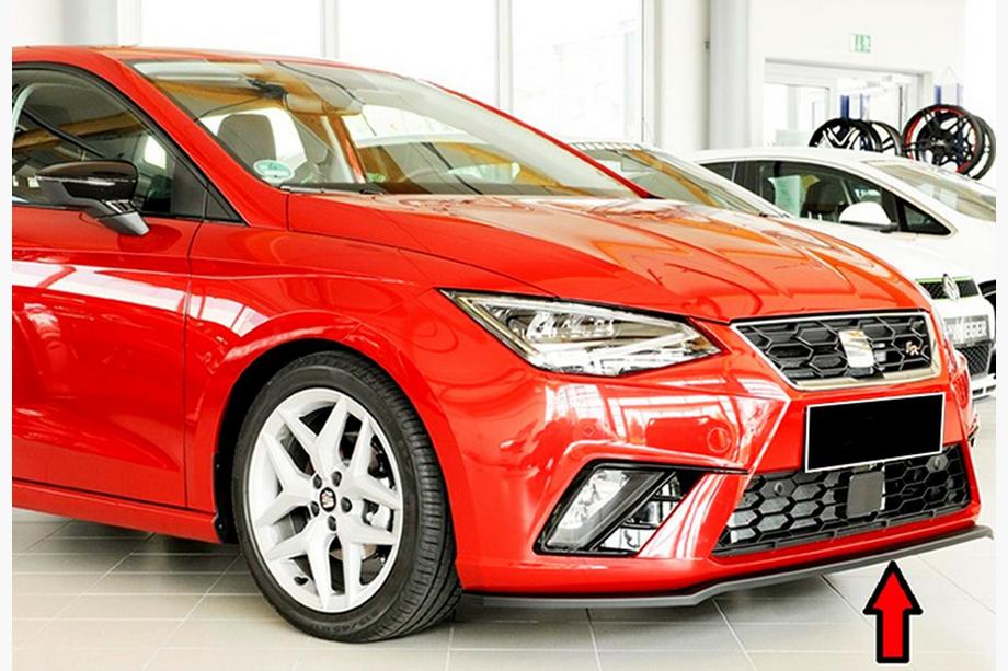 Seat Ibiza 2010–2017 Front bumper lipspoiler DPT V-4 (glans zwart) Image