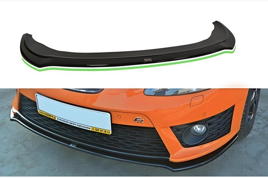 Seat Leon 2005–2012 DPT front lip (voor Cupra, hoogglans zwart) Image