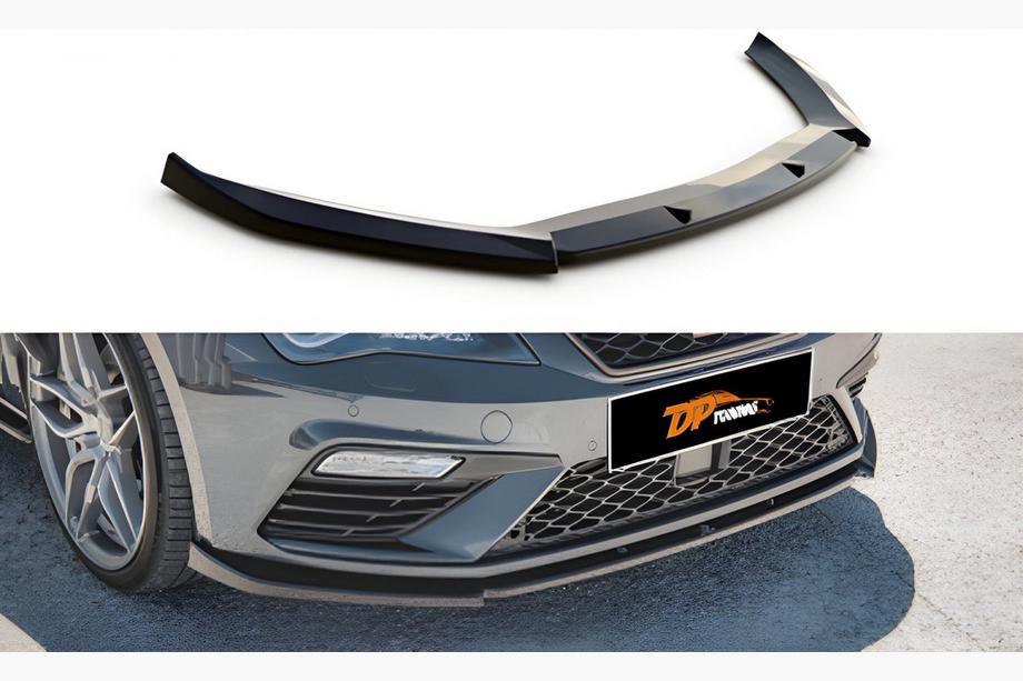 Seat Leon 2013–2020 DPT frontlip voorbumper (2017-2020, hoogglans zwart) Image
