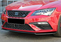 Seat Leon 2013–2020 Voorbumper lip spoiler DPT (Cupra, 2017-2020, hoogglans zwart) foto 1