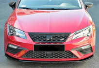 Seat Leon 2013–2020 Voorbumper lip spoiler DPT (Cupra, 2017-2020, hoogglans zwart) foto 2