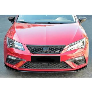 Voorbumper lip spoiler DPT (Cupra, 2017-2020, hoogglans zwart) Seat Leon 2013–2020 foto 2