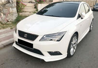 Seat Leon 2013–2020 DPT V-1 front lip spoiler (2013-2016, in grondlak/overspuitbaar) foto 3
