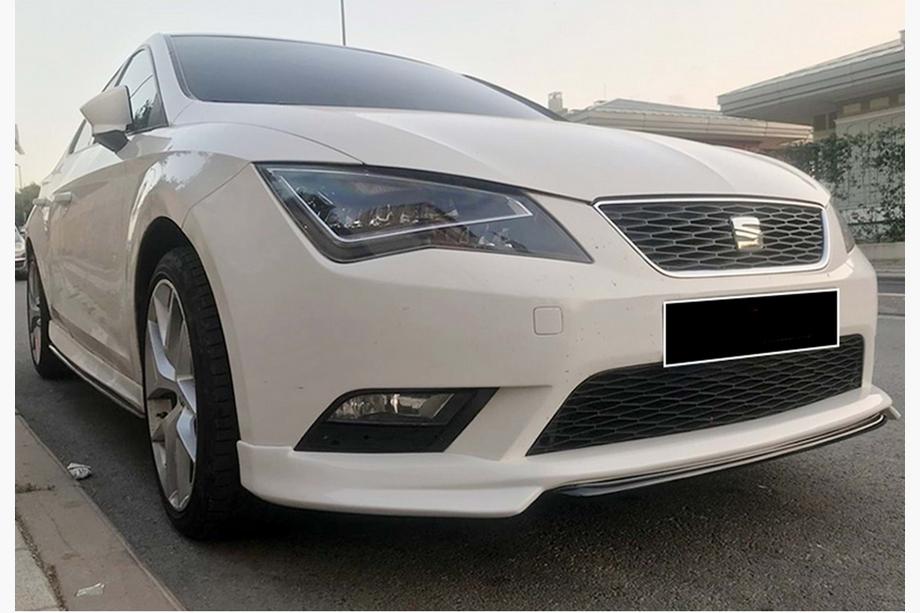 Seat Leon 2013–2020 DPT V-1 front lip spoiler (2013-2016, in grondlak/overspuitbaar) Image