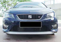 Seat Leon 2013–2020 Voorbumper lip spoiler DPT V-2 (2013-2016, hoogglans zwart) foto 2