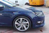 Seat Leon 2013–2020 Voorbumper lip spoiler DPT V-2 (2013-2016, hoogglans zwart) foto 5