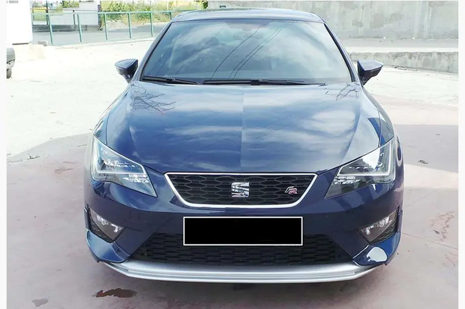 Seat Leon 2013–2020 Voorbumper lip spoiler DPT V-2 (2013-2016, hoogglans zwart) Image