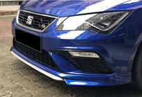 Seat Leon 2013–2020 Frontlip spoiler DPT V-1 (2017-2020, hoogglans zwart) foto 3