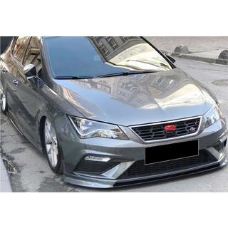 DPT V-2 front lip spoiler (2017-2020, hoogglans zwart) Seat Leon 2013–2020 foto 1