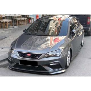 DPT V-2 front lip spoiler (2017-2020, hoogglans zwart) Seat Leon 2013–2020 foto 2