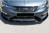 Seat Leon 2013–2020 Front lip spoiler DPT V-3 (2017-2020, hoogglans zwart) foto 1