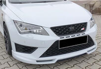 Seat Leon 2013–2020 Frontlip spoiler DPT V-5 (2017-2020, hoogglans zwart) foto 1